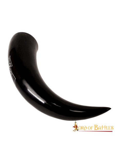 Corne de boeuf à boire avec motif...