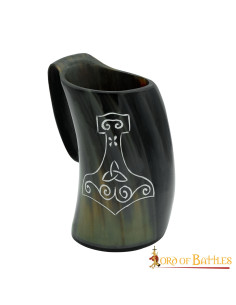 Chope à bière Viking Mjolnir faite à la main