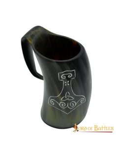 Chope à bière Viking Mjolnir faite à la main 2