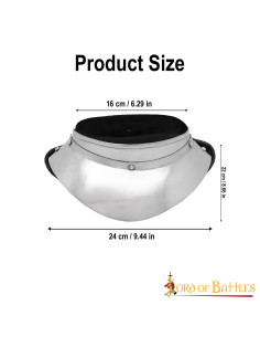 Petit gorgerin de chevalier médiéval, acier doux 2
