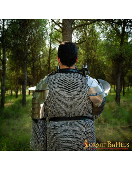 Épaulières de chevalier médiéval avec...