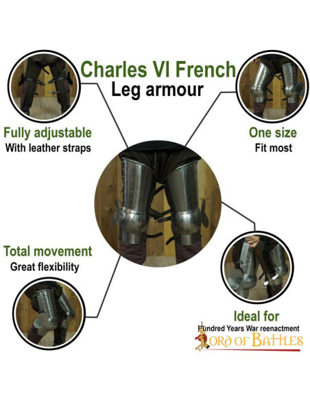 Armure française s. XIV pour la jambe