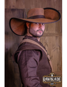 Chapeau à large bord Toledano, cuir marron clair, XVIe siècle