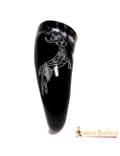 Corne viking chevreuil en corne de boeuf (400-500 ml.)