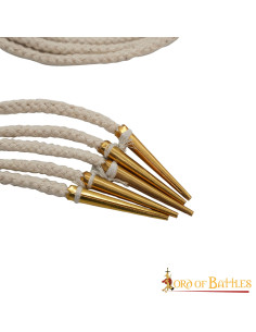 Lot de 5 aiglets crème avec cordons 2
