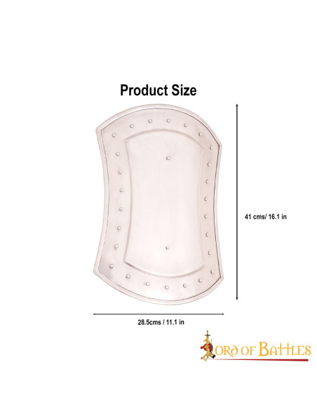 Bouclier médiéval rectangulaire en...