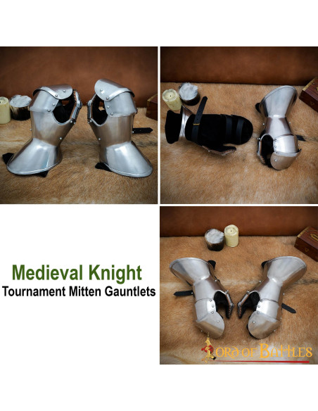 Gantelets milanais médiévaux de type...