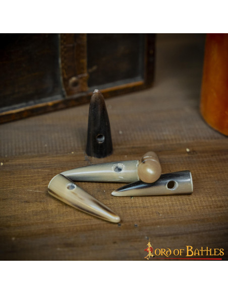 Lot de 5 boutons en corne pour crevettes