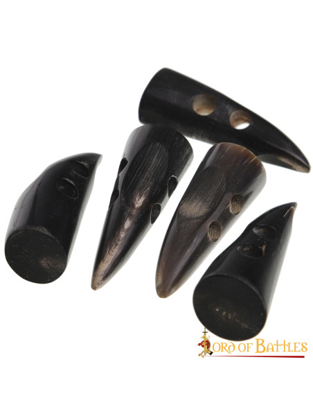 Lot de 5 boutons en corne pour crevettes