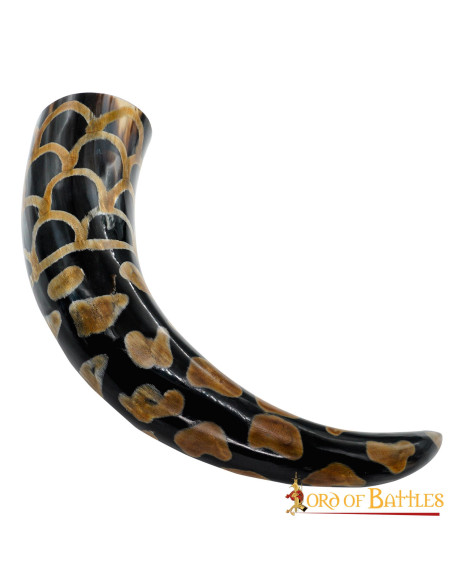 Corne à boire Viking avec motif...