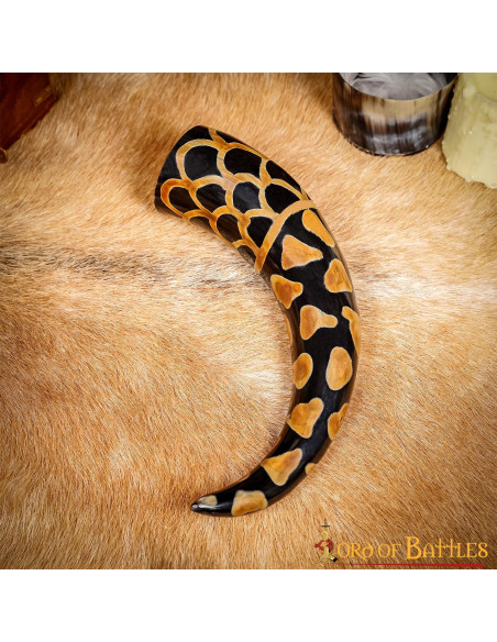 Corne à boire Viking avec motif...