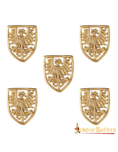 Ensemble de 5 boucliers d'aigle héraldique pour ceinture...