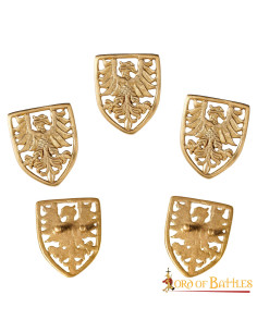 Ensemble de 5 boucliers d'aigle héraldique pour ceinture... 2