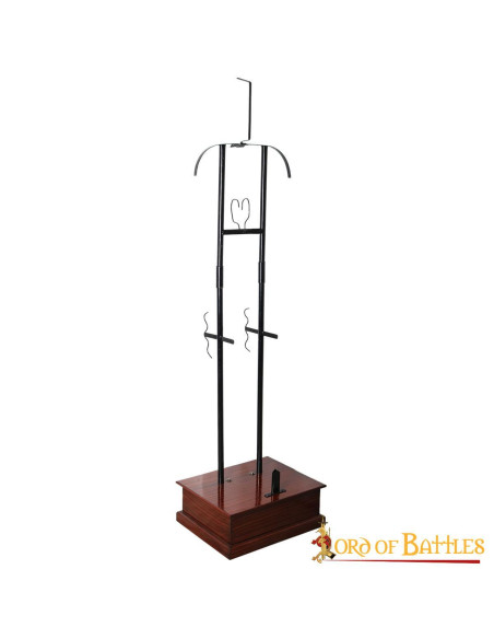 Support métallique avec socle en bois...