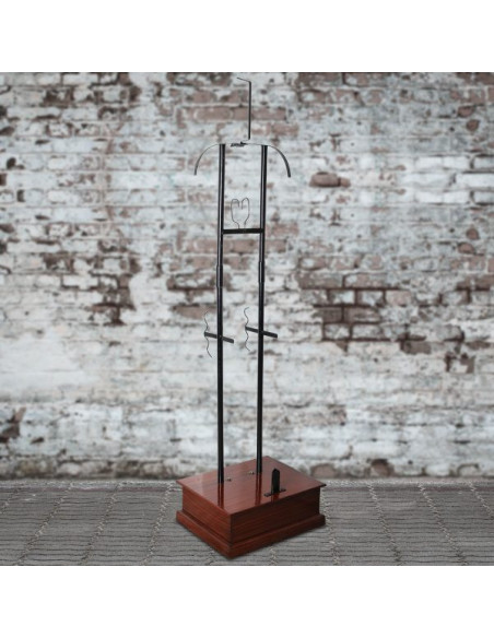 Support métallique avec socle en bois...