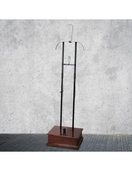 Support métallique avec socle en bois...