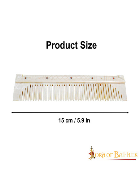 Peigne médiéval en os véritable