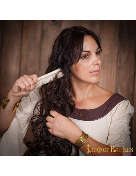 Peigne médiéval en os véritable