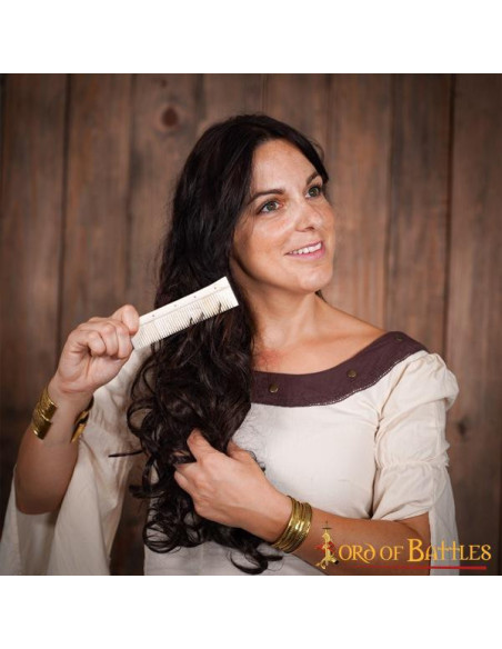 Peigne médiéval en os véritable