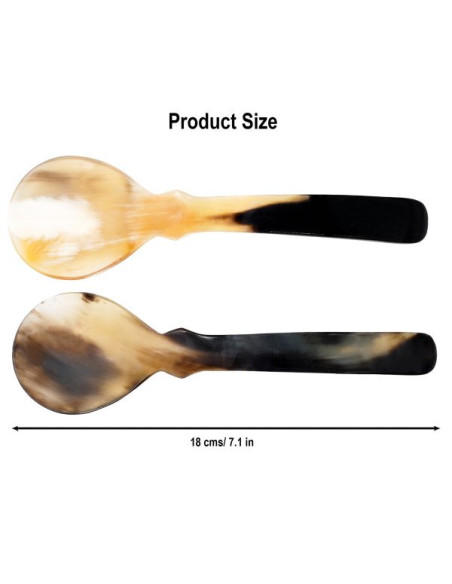 Ensemble de 2 cuillères en corne...