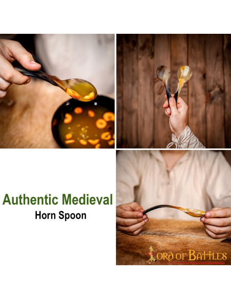 Ensemble de 2 cuillères en corne...