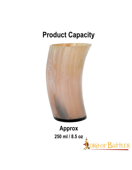 Chope viking en corne de boeuf pour...