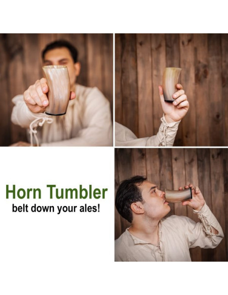 Chope viking en corne de boeuf pour...