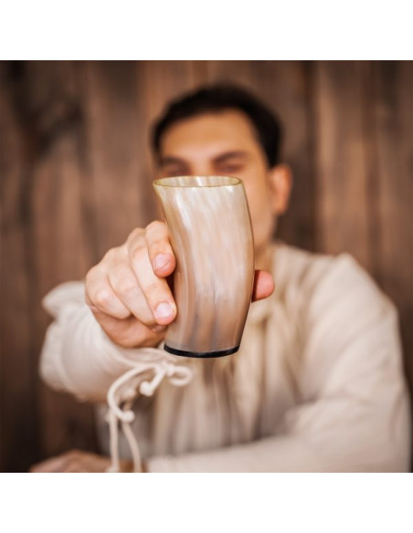 Chope viking en corne de boeuf pour...