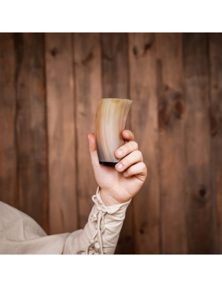 Chope viking en corne de boeuf pour...