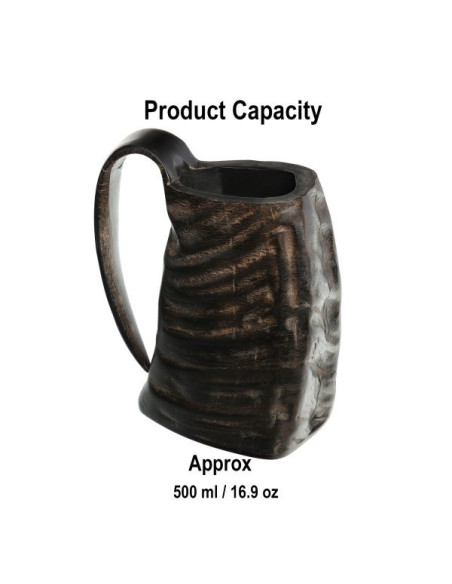 Chope de bière médiévale avec corne...