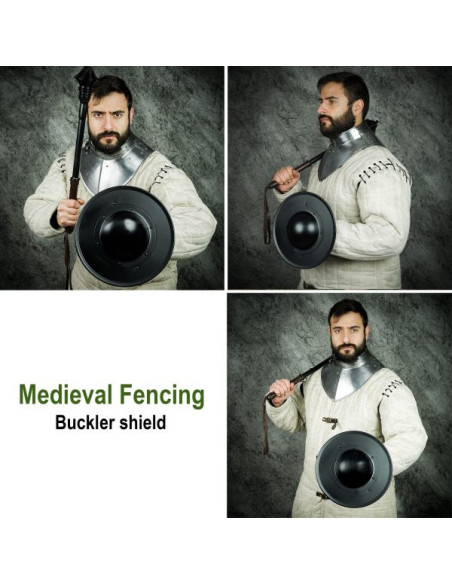 Bouclier rond fonctionnel en acier...