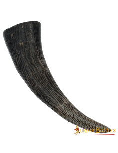Corne à boire viking avec écailles sculptées