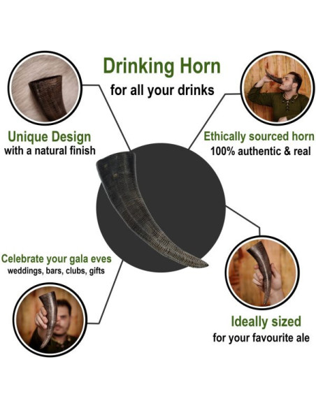 Corne à boire viking avec écailles...