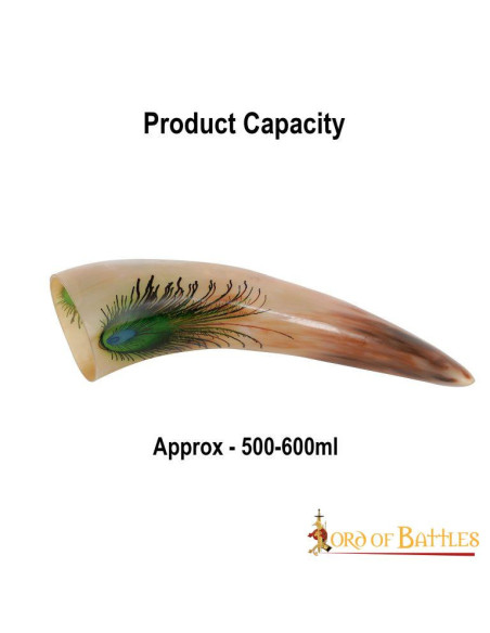 Corne à boire avec motifs ornés