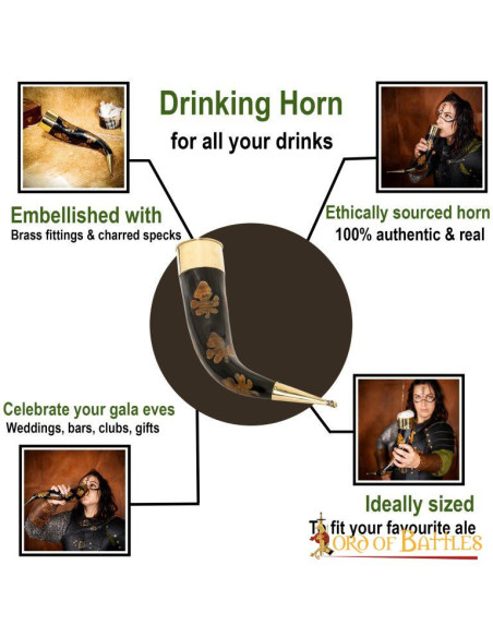 Corne à boire avec des taches...