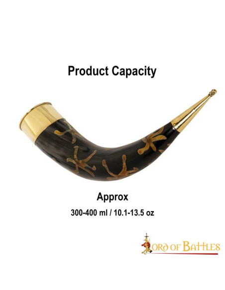 Corne à boire avec raccords en laiton...