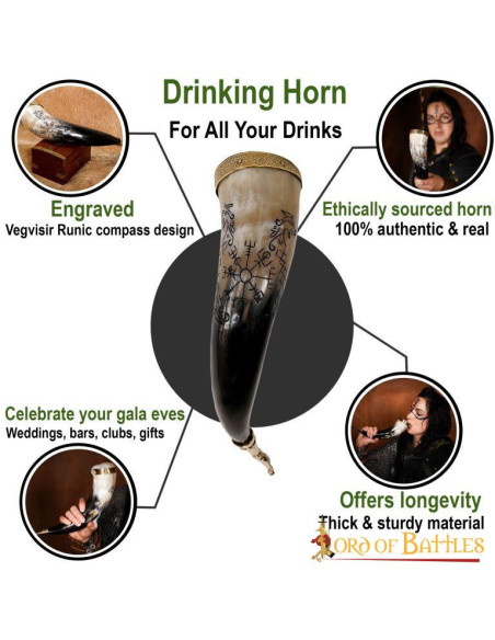 Corne à boire viking modèle Jormungandr