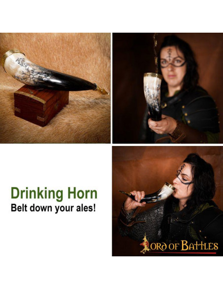 Corne à boire viking modèle Jormungandr