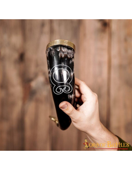 Corne à boire viking modèle Cross Troll