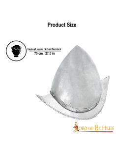 Casque espagnol Morion modèle Cabasset s. 16e 2
