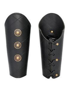 Bracelets médiévaux noirs avec méplats 2