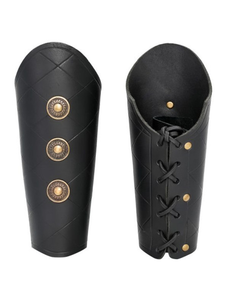 Bracelets médiévaux noirs avec méplats