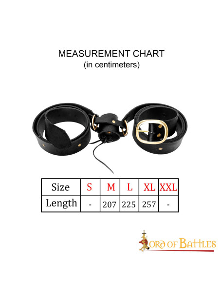 Ceinture en cuir noir de style...