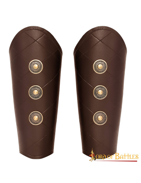 Bracelets médiévaux marron avec plats