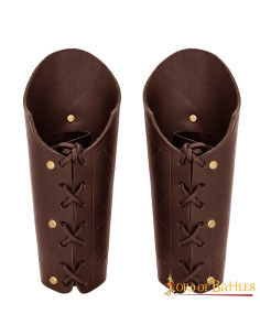 Bracelets médiévaux marron avec plats 2