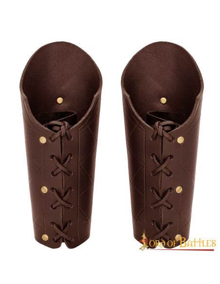 Bracelets médiévaux marron avec plats