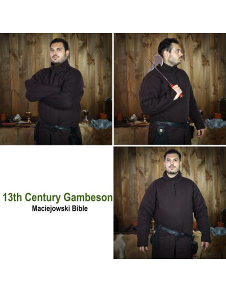 Gambison médiéval rembourré type 8 à...