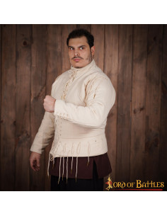 Gilet fonctionnel écru s. XV, avec lacets