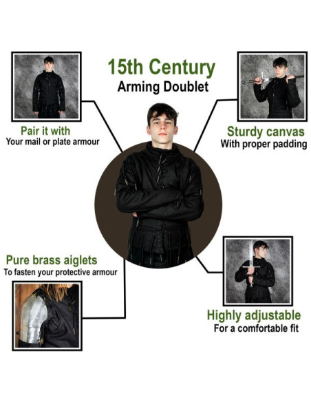 Gilet noir fonctionnel s. XV, avec...