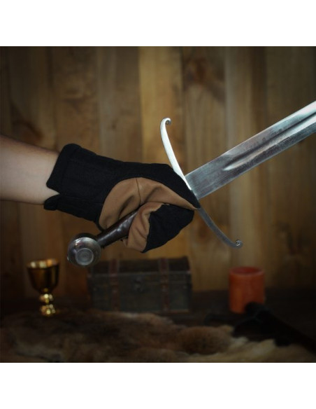 Gants mitaines rembourrés en coton noir